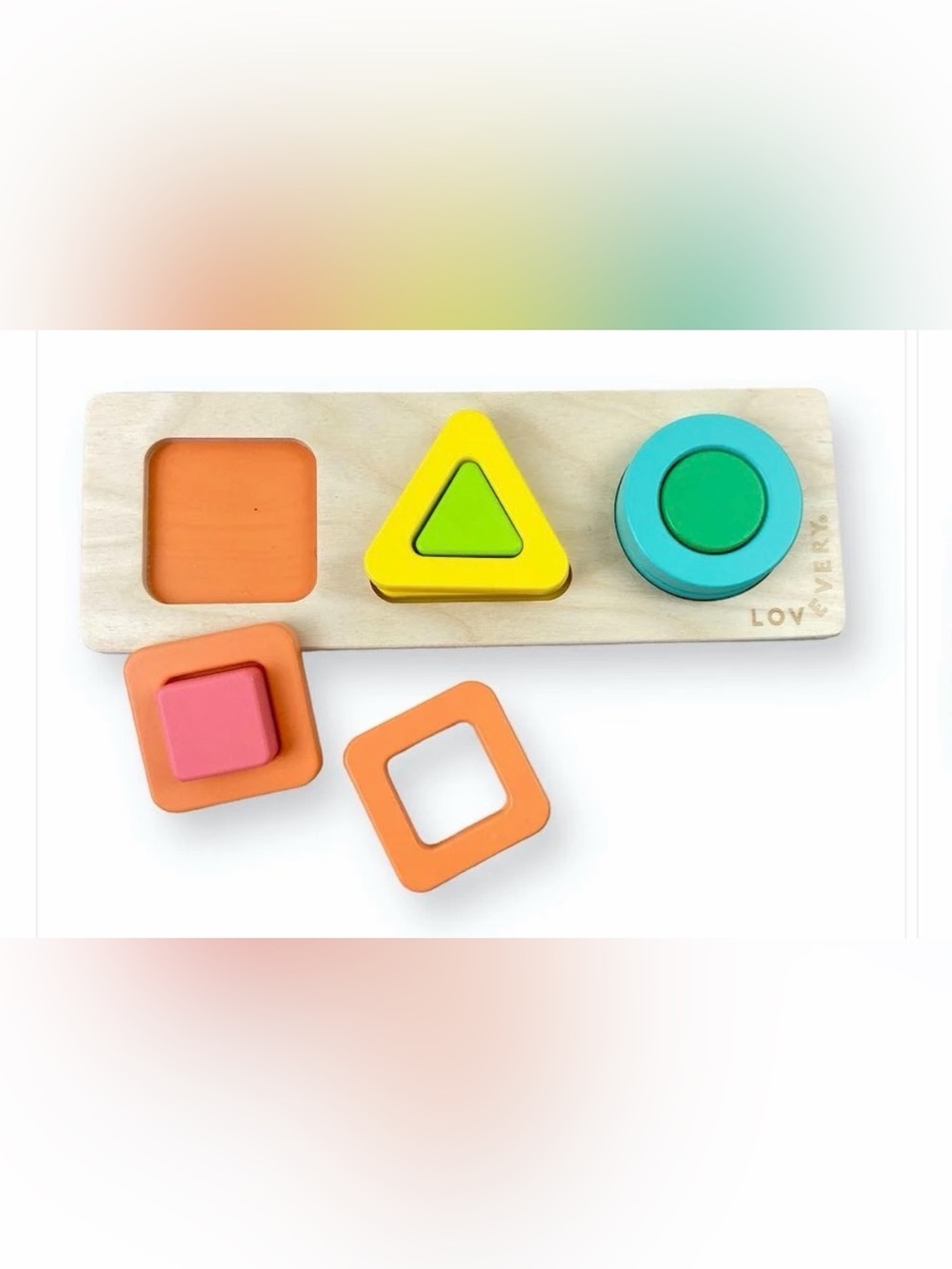 Lovevery Geo Shapes Puzzle Stacking Toy